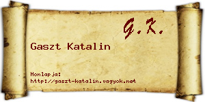 Gaszt Katalin névjegykártya