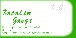 katalin gaszt business card